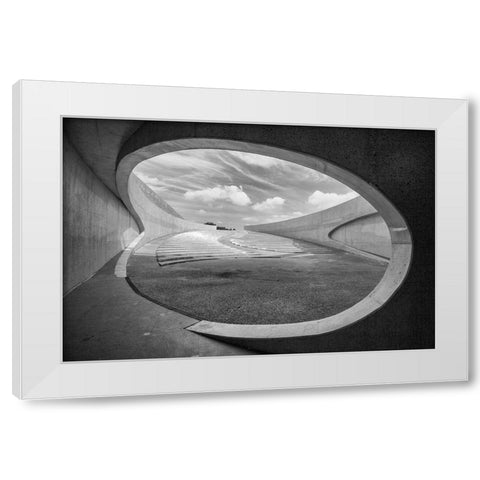 Cosmic VIew White Modern Wood Framed Art Print by Carlier, Dick