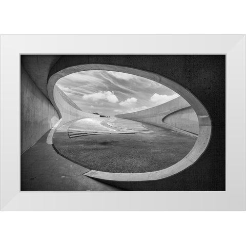 Cosmic VIew White Modern Wood Framed Art Print by Carlier, Dick