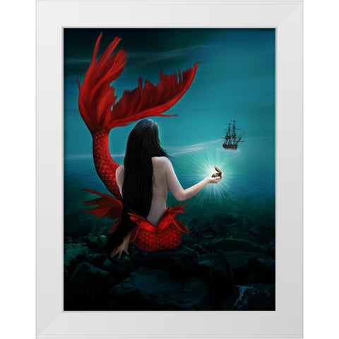 Drifting White Modern Wood Framed Art Print by Babette