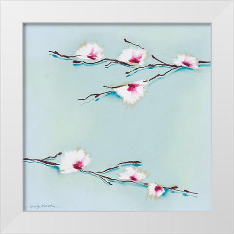 Blossom White Modern Wood Framed Art Print by Robertson, Marilyn