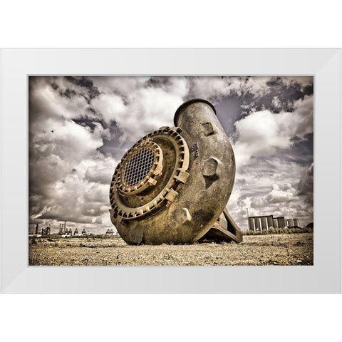 Rusty Desert White Modern Wood Framed Art Print by Carlier, Dick