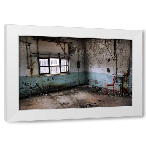 Deserted Room White Modern Wood Framed Art Print by Carlier, Dick