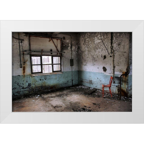 Deserted Room White Modern Wood Framed Art Print by Carlier, Dick