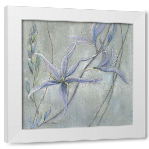 Blue White Modern Wood Framed Art Print by Withaar, Rian