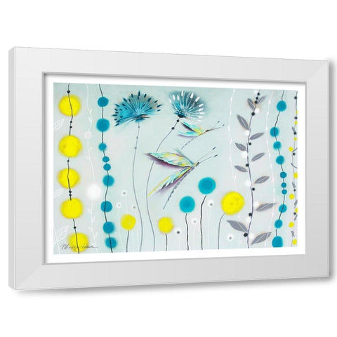 Mimosa I White Modern Wood Framed Art Print by Robertson, Marilyn