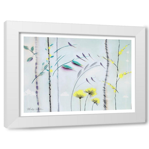 Mimosa II White Modern Wood Framed Art Print by Robertson, Marilyn