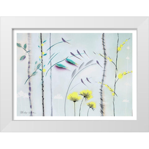 Mimosa II White Modern Wood Framed Art Print by Robertson, Marilyn