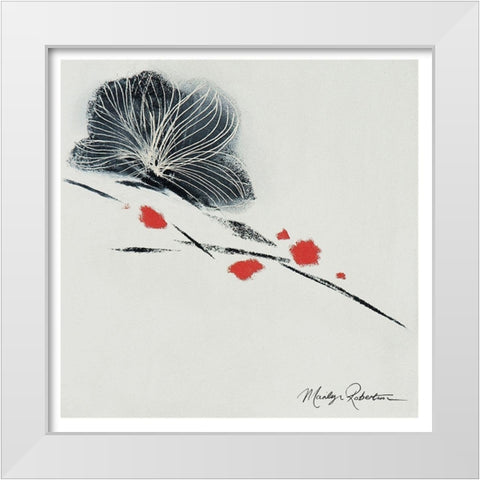 Black Orchid I White Modern Wood Framed Art Print by Robertson, Marilyn