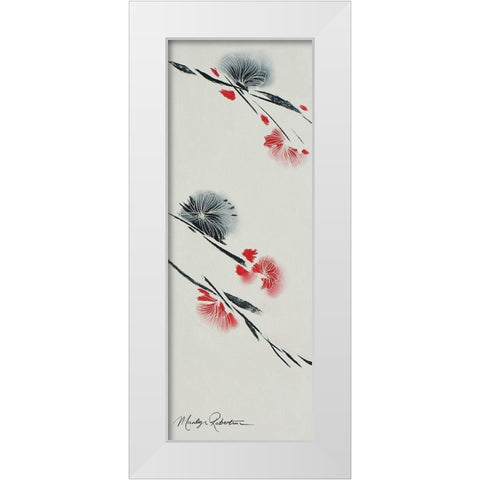 Black Orchid II White Modern Wood Framed Art Print by Robertson, Marilyn