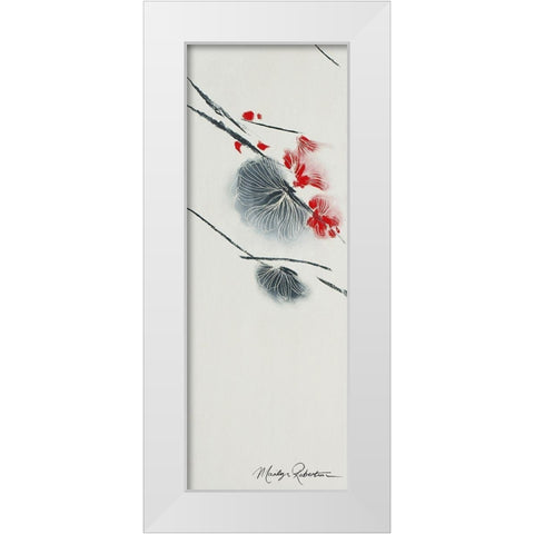 Black Orchid III White Modern Wood Framed Art Print by Robertson, Marilyn