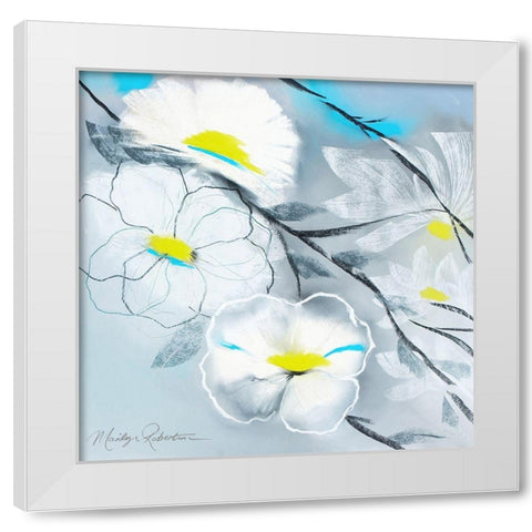 Lime Light White Modern Wood Framed Art Print by Robertson, Marilyn