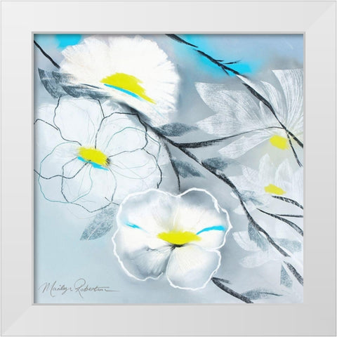 Lime Light White Modern Wood Framed Art Print by Robertson, Marilyn
