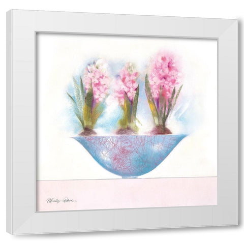 Hyacinths White Modern Wood Framed Art Print by Robertson, Marilyn