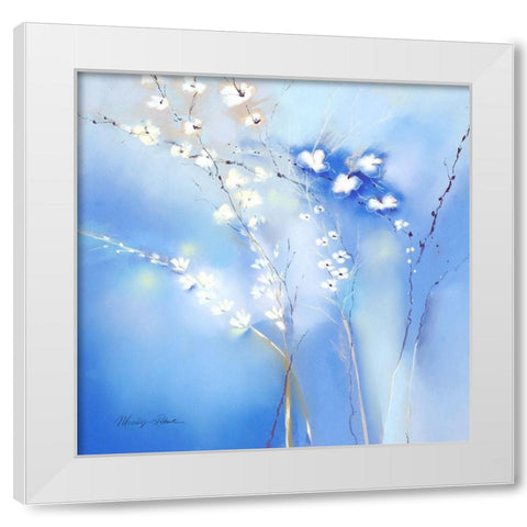 Blue Beyond White Modern Wood Framed Art Print by Robertson, Marilyn