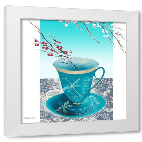 Dragon Fly White Modern Wood Framed Art Print by Robertson, Marilyn
