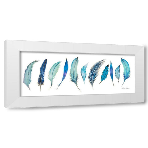 Birds Of A Feather White Modern Wood Framed Art Print by Robertson, Marilyn