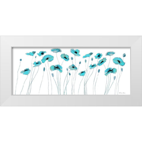 Himalayan Blue White Modern Wood Framed Art Print by Robertson, Marilyn