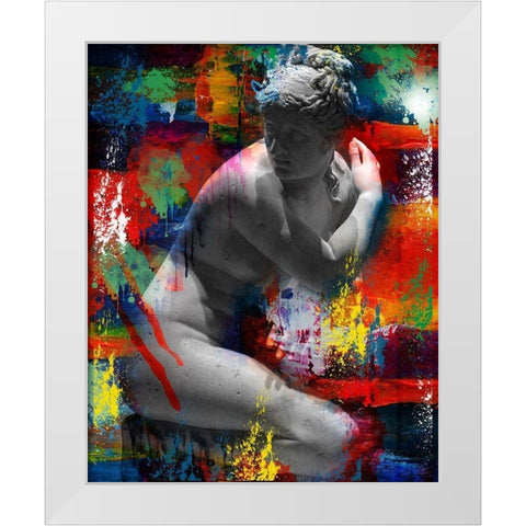 Hidden Faces 2 White Modern Wood Framed Art Print by van Gog, Henk