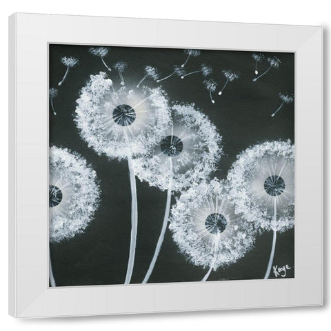 White On Black White Modern Wood Framed Art Print by Lake, Kaye