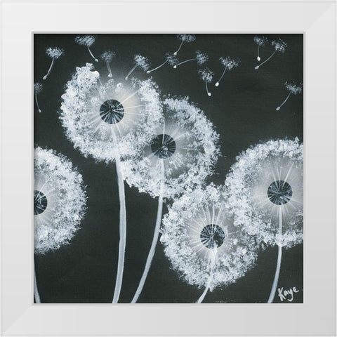 White On Black White Modern Wood Framed Art Print by Lake, Kaye