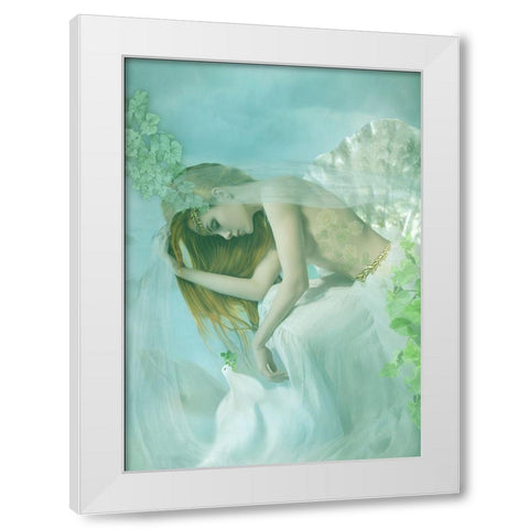 Aphrodite White Modern Wood Framed Art Print by Babette