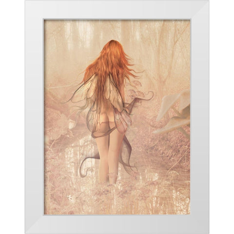 Carpe Diem White Modern Wood Framed Art Print by Babette