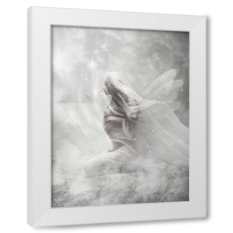 Fairy 47 White Modern Wood Framed Art Print by Babette
