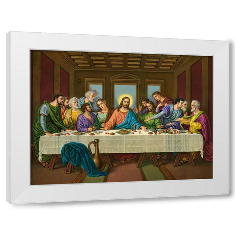 HL. ABENDMAHL White Modern Wood Framed Art Print by Anonymous