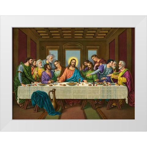 HL. ABENDMAHL White Modern Wood Framed Art Print by Anonymous