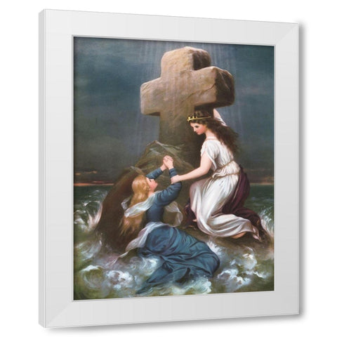 RETTUNG White Modern Wood Framed Art Print by Anonymous