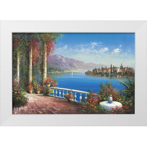 AT PORTOFINO White Modern Wood Framed Art Print by Buchner, H.