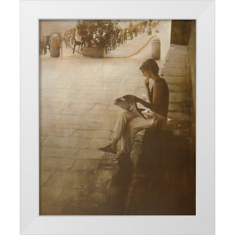 IN PIAZZA VECCIA White Modern Wood Framed Art Print by Sgarbossa, Antonio