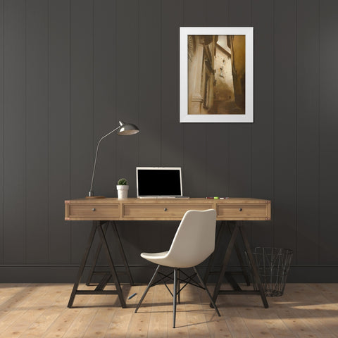 SCORCIO BERGAMO White Modern Wood Framed Art Print by Sgarbossa, Antonio