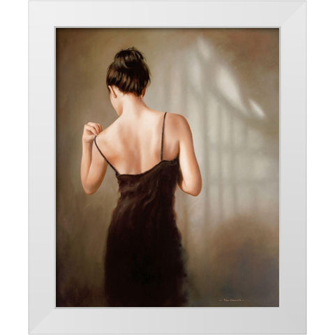 SENSUAL I White Modern Wood Framed Art Print by Worswick, Peter