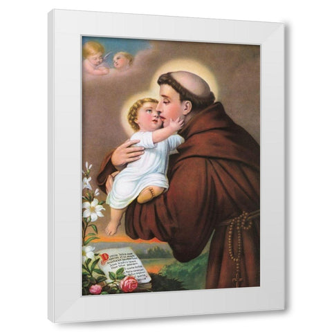 HEILIGER White Modern Wood Framed Art Print by Anonymous