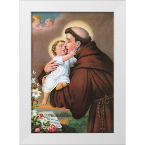 HEILIGER White Modern Wood Framed Art Print by Anonymous