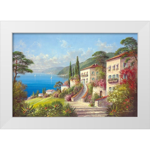 MY RETREAT White Modern Wood Framed Art Print by Buchner, H.