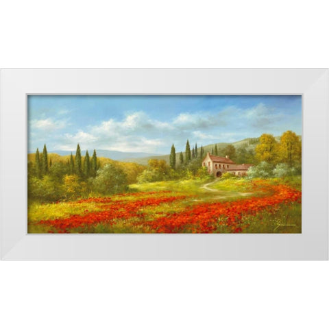 Tuscan Beauty II White Modern Wood Framed Art Print by Schoelnhammer, Heinz