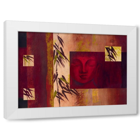 Buddha IV White Modern Wood Framed Art Print by Verbeek-Van Den Broek