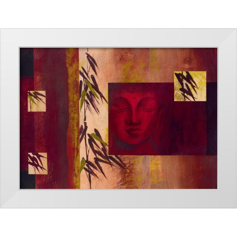 Buddha IV White Modern Wood Framed Art Print by Verbeek-Van Den Broek