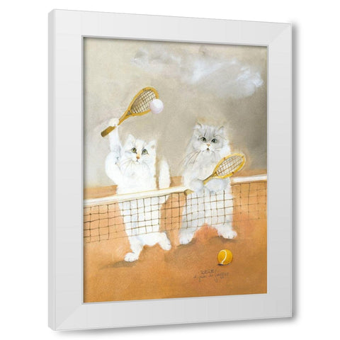 LUGLIO White Modern Wood Framed Art Print by Moser, Dede