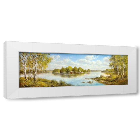 LAKE IN MASUREN II White Modern Wood Framed Art Print by Glassl, Helmut