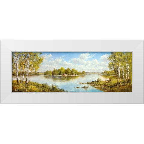 LAKE IN MASUREN II White Modern Wood Framed Art Print by Glassl, Helmut