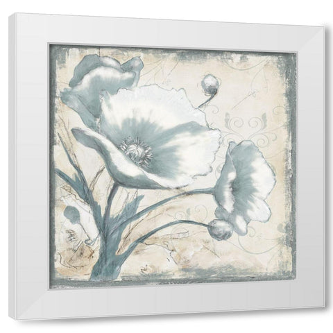 POPPIES IN BLOOM I White Modern Wood Framed Art Print by Withaar, Rian