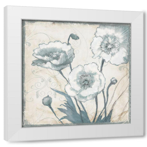 POPPIES IN BLOOM II White Modern Wood Framed Art Print by Withaar, Rian