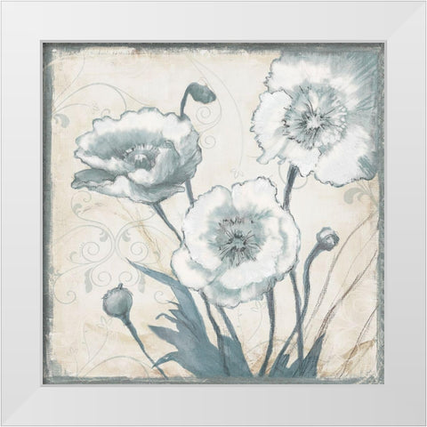 POPPIES IN BLOOM II White Modern Wood Framed Art Print by Withaar, Rian