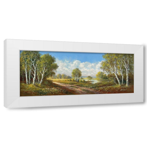 BIRCH LANE AT HORNI RYBNIKY White Modern Wood Framed Art Print by Buchner, H.