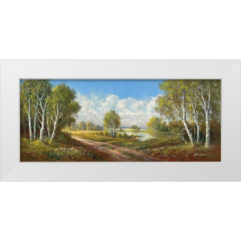 BIRCH LANE AT HORNI RYBNIKY White Modern Wood Framed Art Print by Buchner, H.