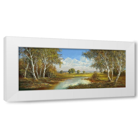 SPRING IN HORNI RYBNIKY White Modern Wood Framed Art Print by Buchner, H.