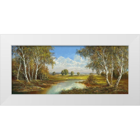 SPRING IN HORNI RYBNIKY White Modern Wood Framed Art Print by Buchner, H.